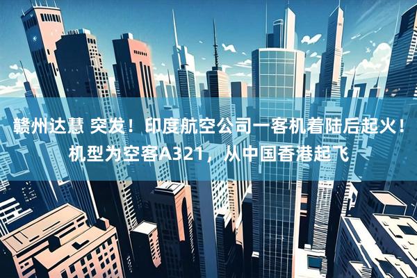 赣州达慧 突发！印度航空公司一客机着陆后起火！机型为空客A321，从中国香港起飞